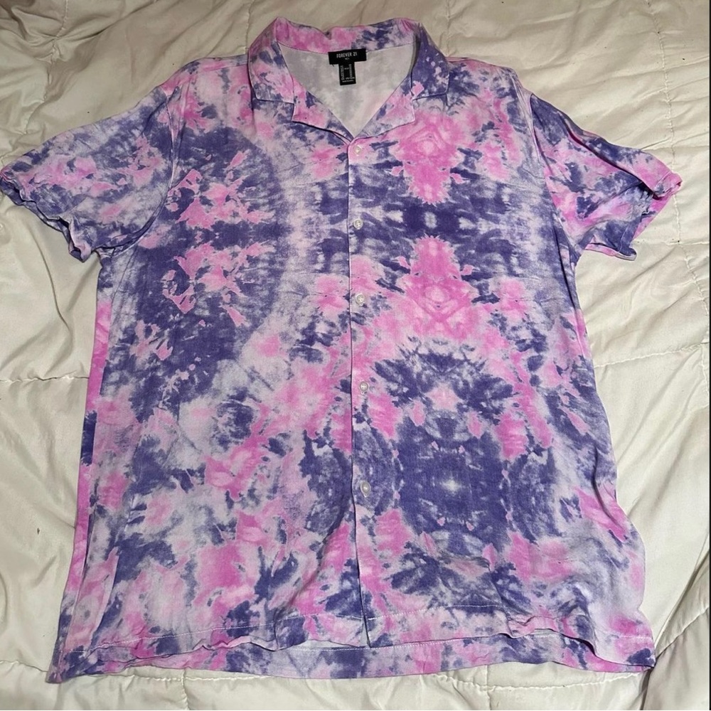 Men’s medium tie-dyed button up